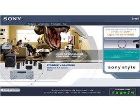 Sony - Web Design, Animação, Front-End